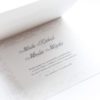 Luxusní svatební oznámení s broží a stuhou